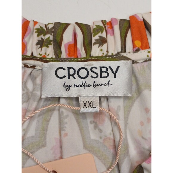 CROSBY by Mollie Burch Dress Sz XXL Floral Cotton Tiered Full A-line Tent Mini - Picture 14 of 16